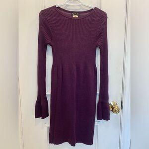 Agnes B Purple Wool Knit Dress Size 2/US size 6